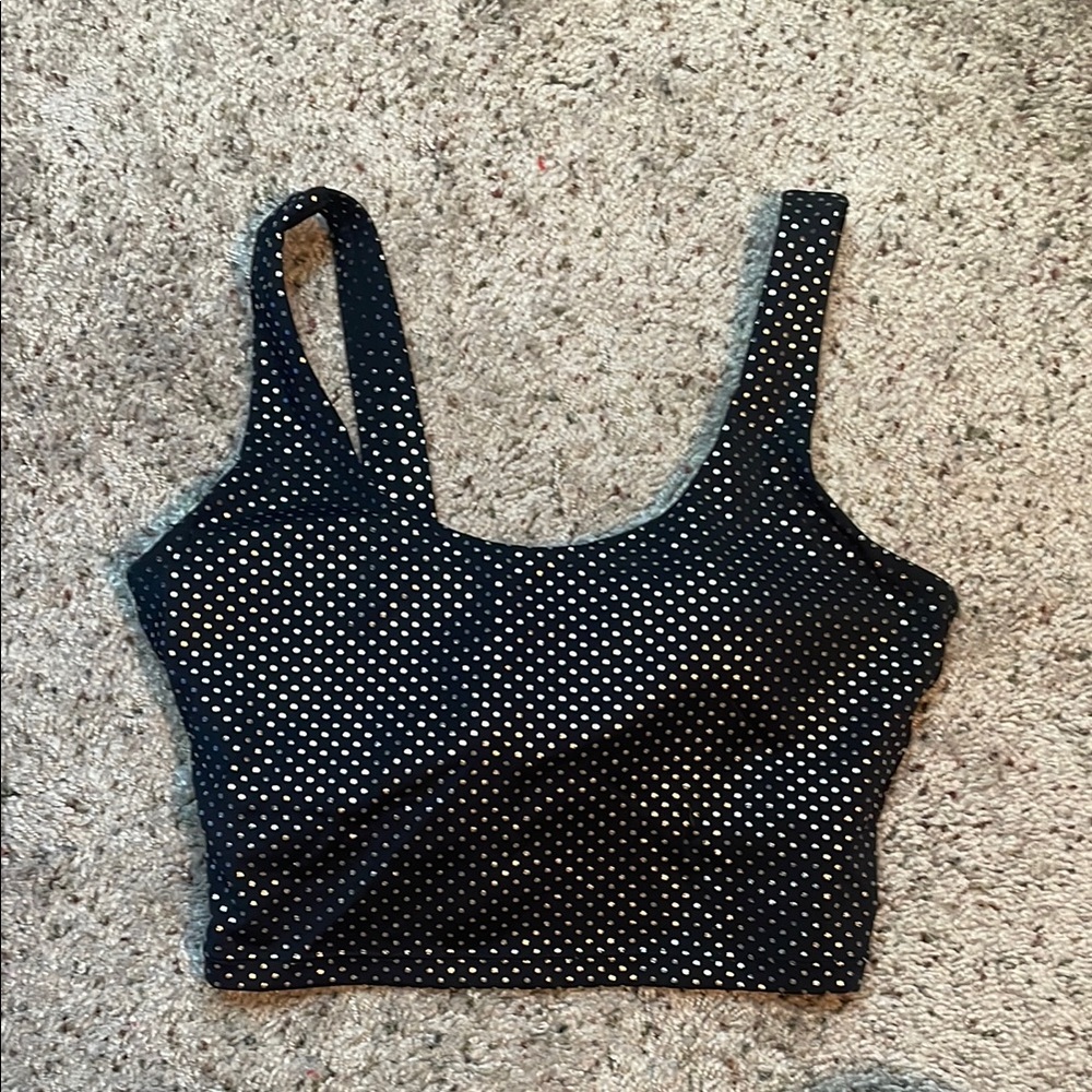 Zyia bras Zyia Girls Night Out Sports Bra in Black with Reflective Polka Dot